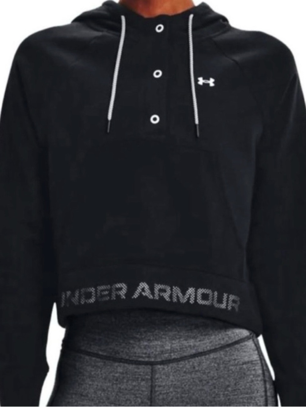 NWOT! Under Armour Black Cropped Hoodie